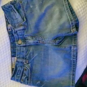Kids. Polo blue jean shorts